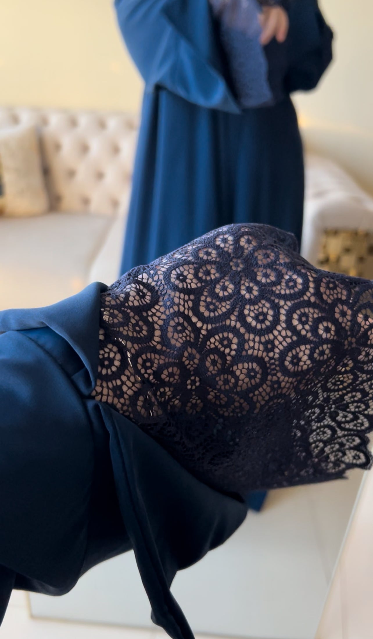Nocturne Abaya | Navy Blue.