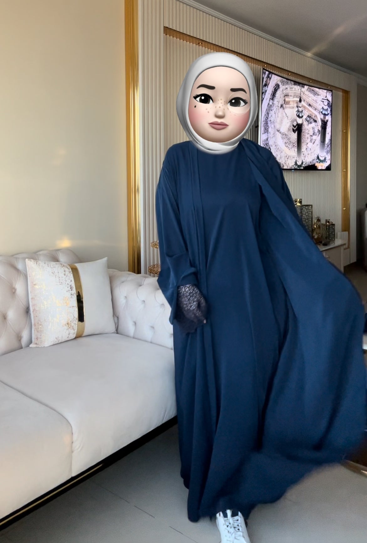 Nocturne Abaya | Navy Blue.