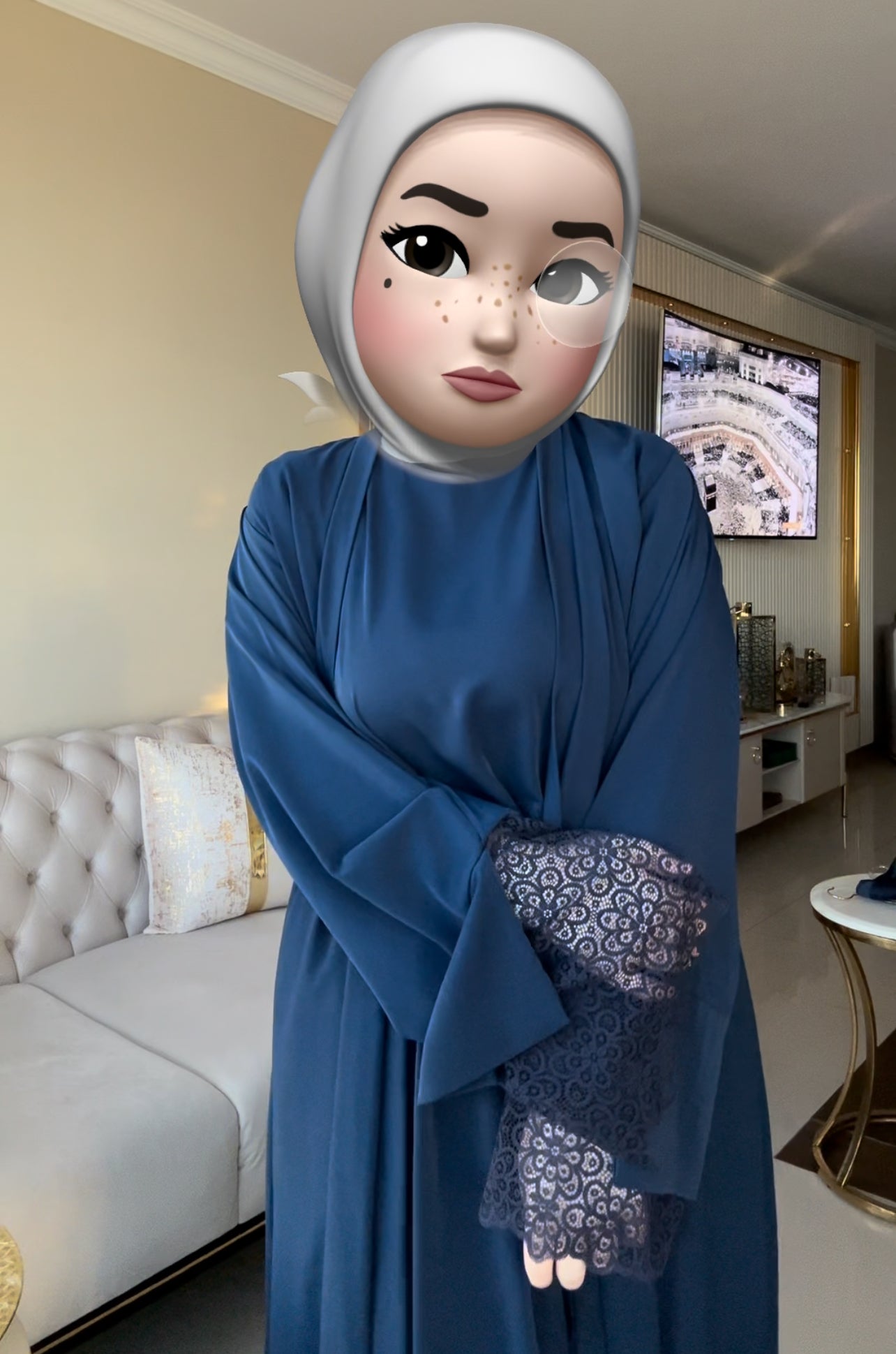 Nocturne Abaya | Navy Blue.