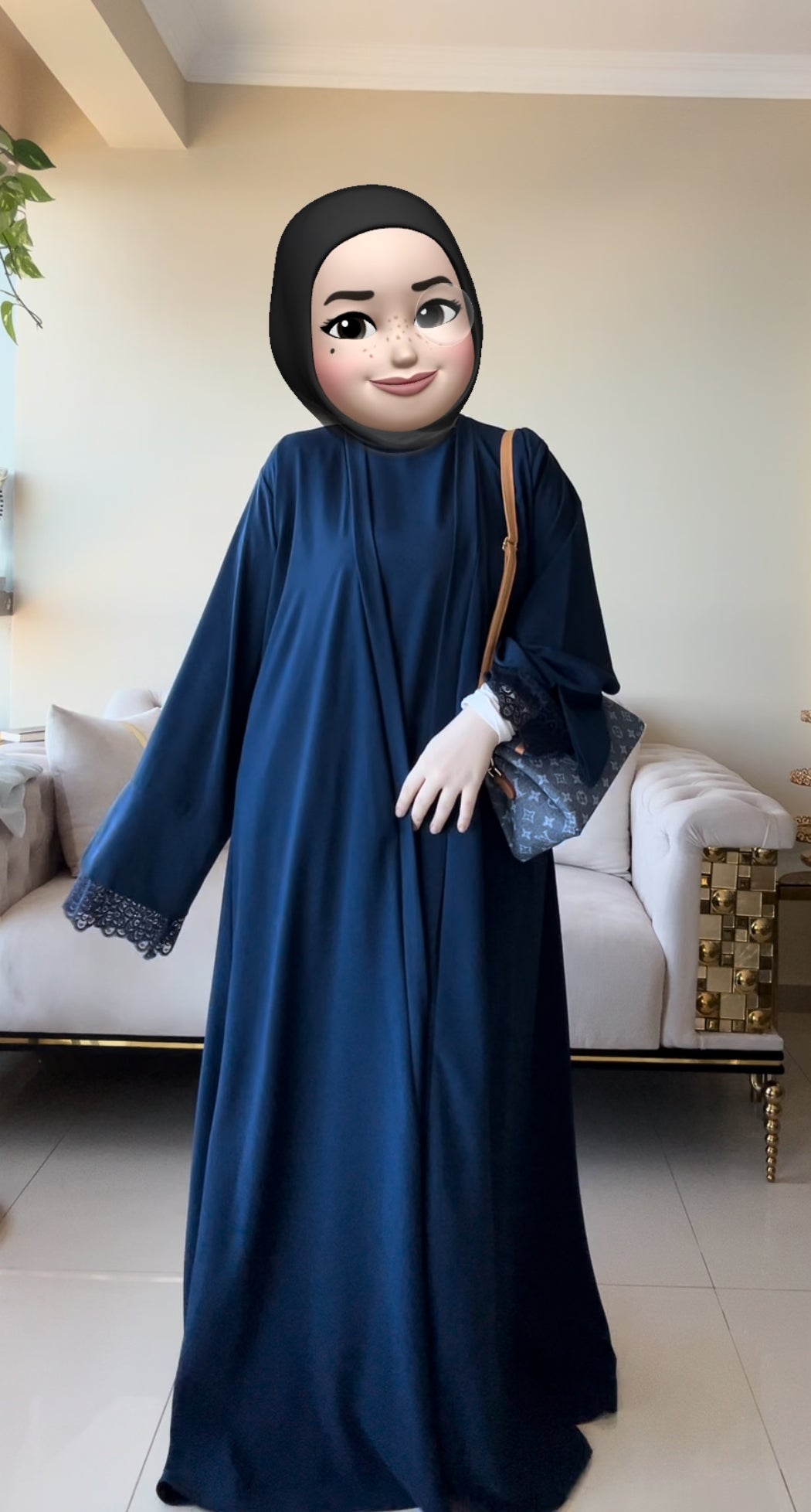 Nocturne Abaya | Navy Blue.