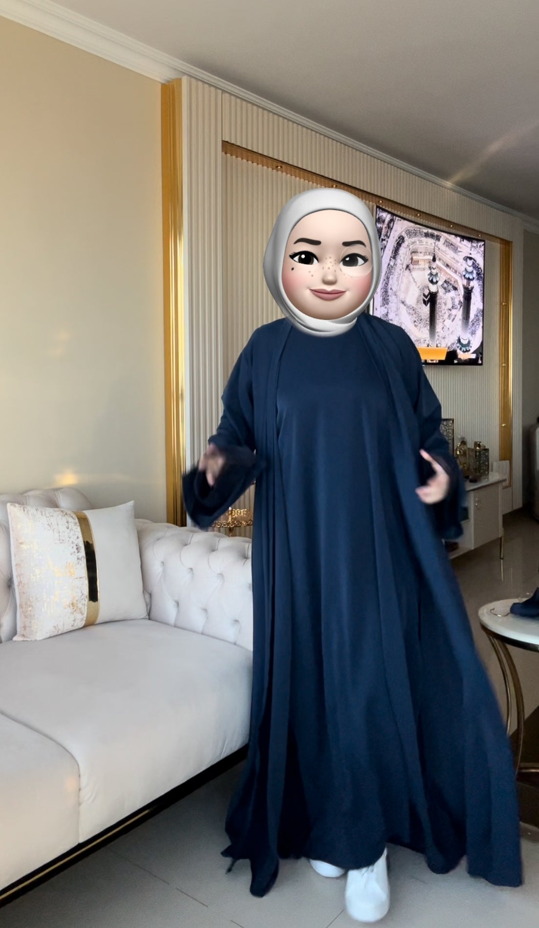 Nocturne Abaya | Navy Blue.