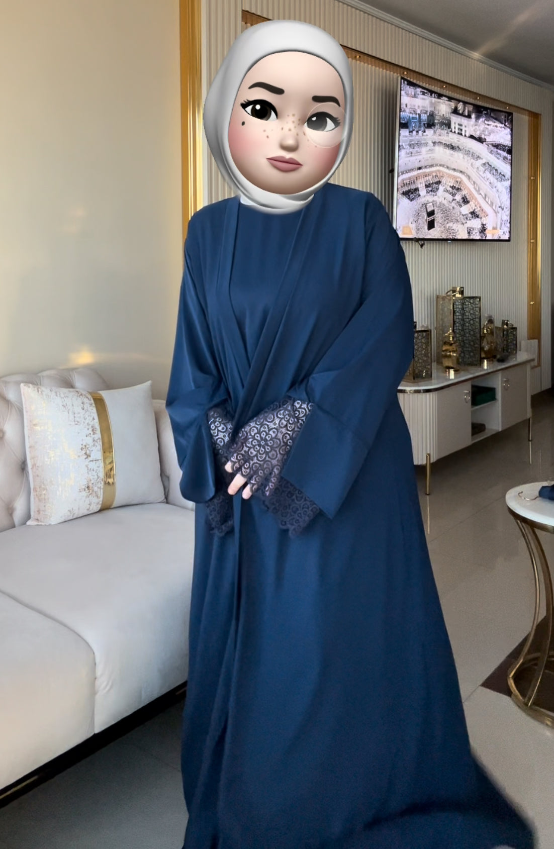 Nocturne Abaya | Navy Blue.